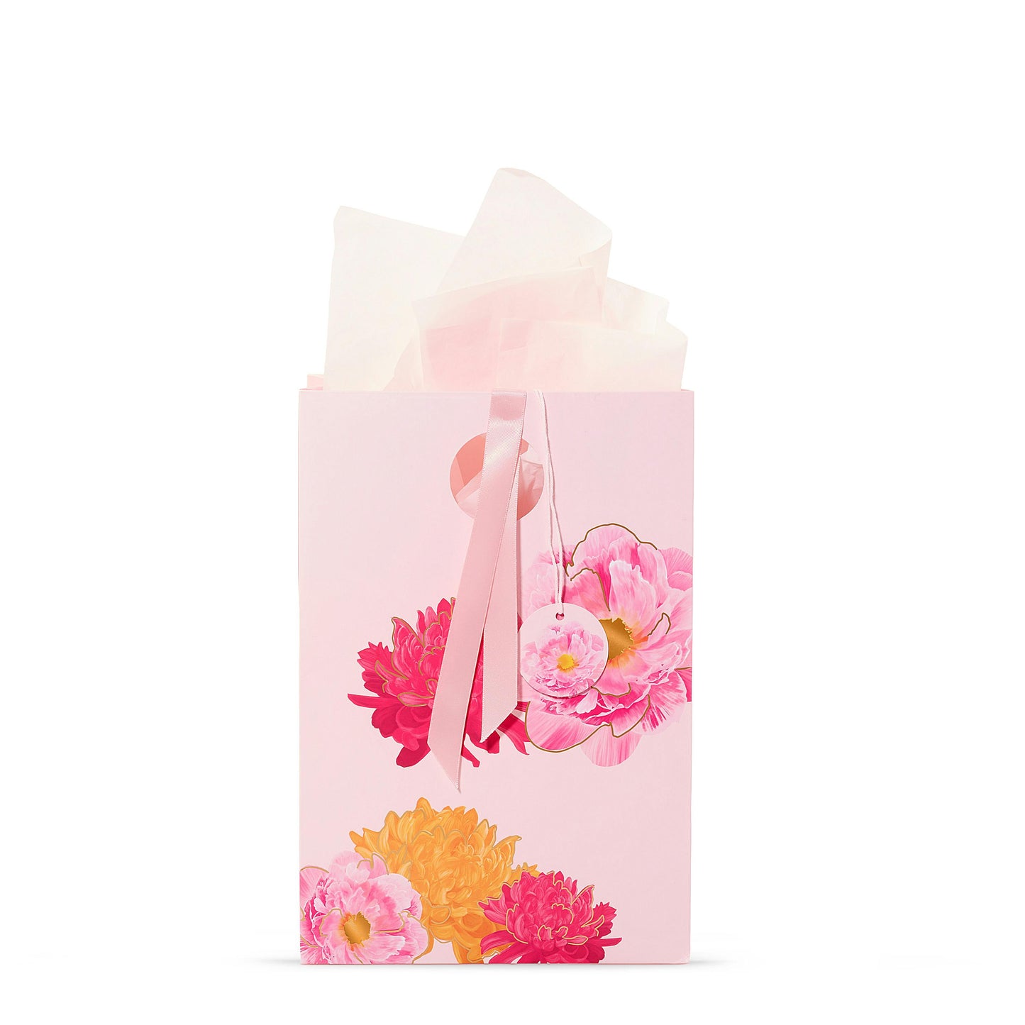 Pink Peony Floral Gift Bag YOM1